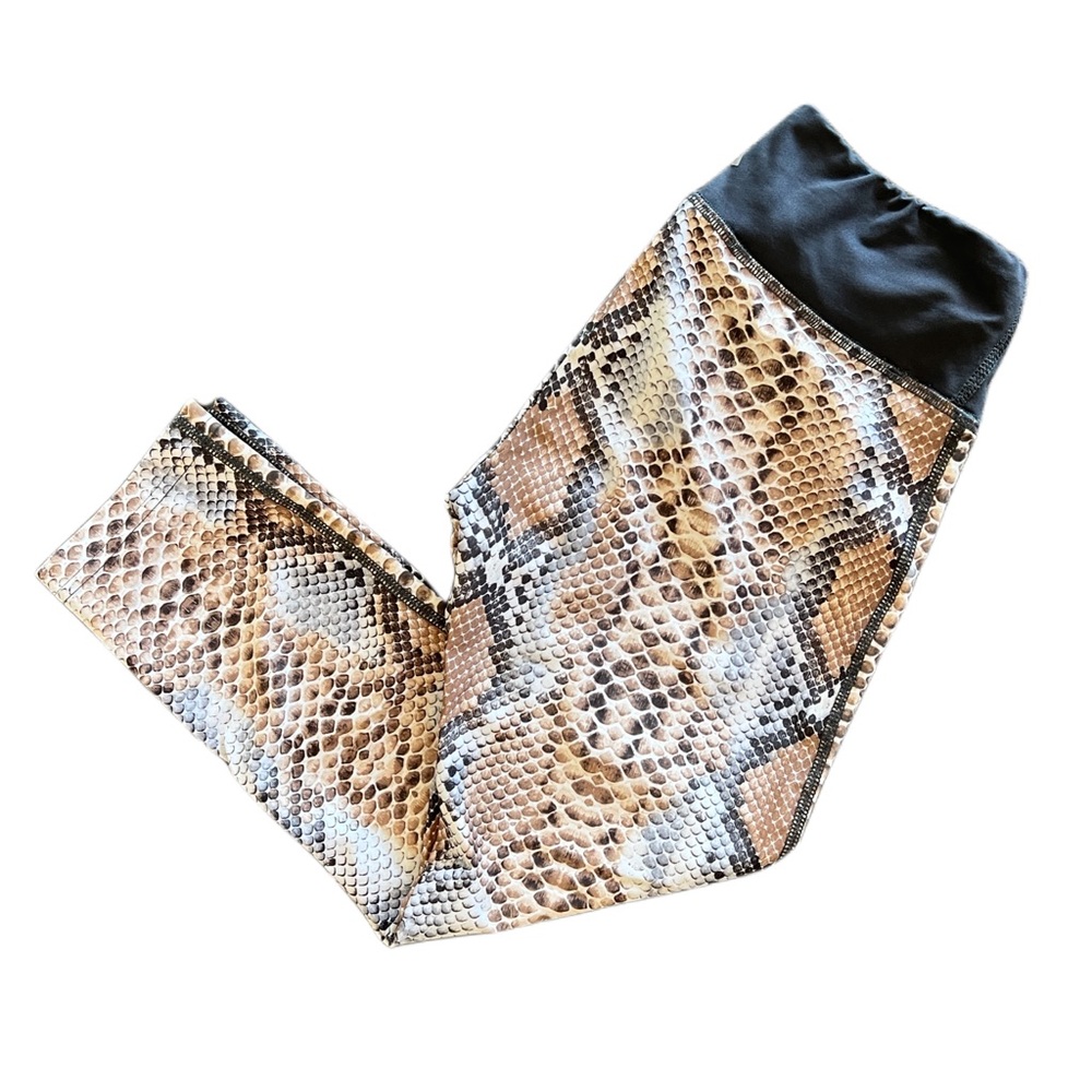 Prismsport Cropped Python Print Leggings - image 2